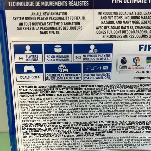 PS4 EA Sports FIFA 18 Console Game, Rated E for Everyone, Soccer Game - Picture 3 of 5